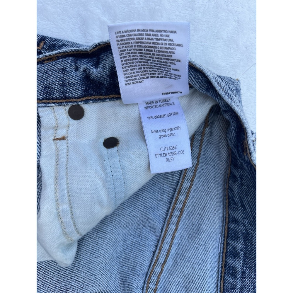 AGOLDE Riley High Rise Straight Button Fly Jeans Size 27 Crop - Picture 4 of 12